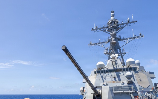 USS Wayne E. Meyer (DDG 108) Conducts Abandon Ship Drill
