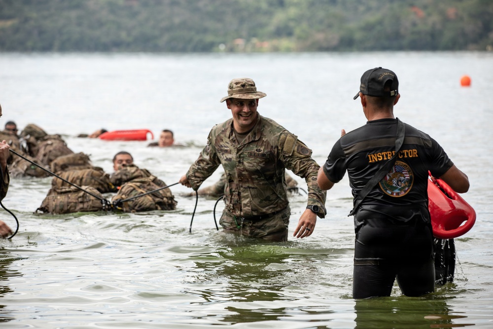 Multinational Soldiers participate in Jungle Swim Training, SV26