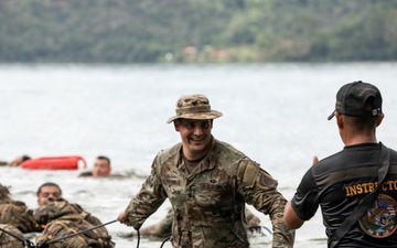 Multinational Soldiers participate in Jungle Swim Training, SV26