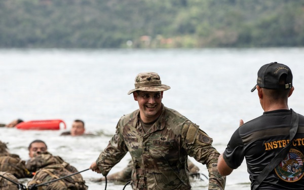 Multinational Soldiers participate in Jungle Swim Training, SV26