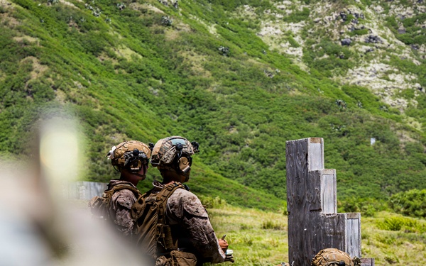 U.S. Marines with 3rd LCT participate in a live-fire basic skills package