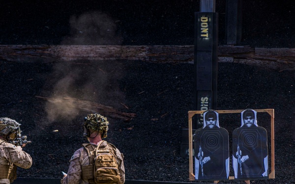 U.S. Marines with 3rd LCT participate in a live-fire basic skills package