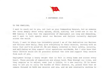 A Message to the Families - From MajGen Brodie