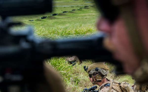 U.S. Marines with 3rd LCT participate in a live-fire basic skills package