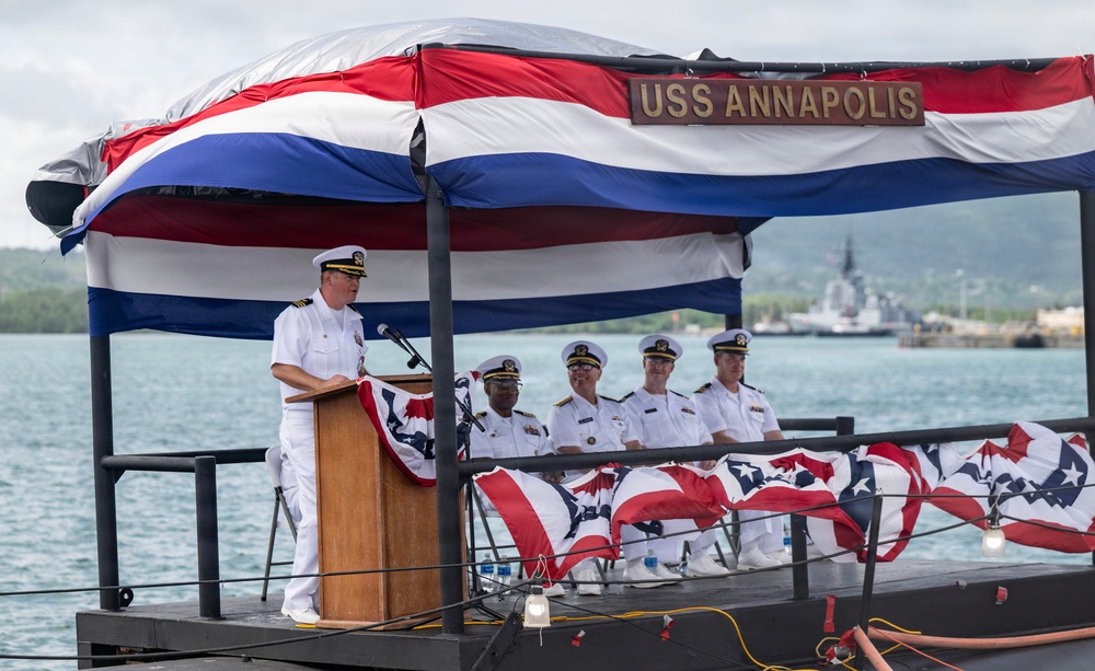 USS Annapolis (SSN 760) holds Change of Command Ceremony