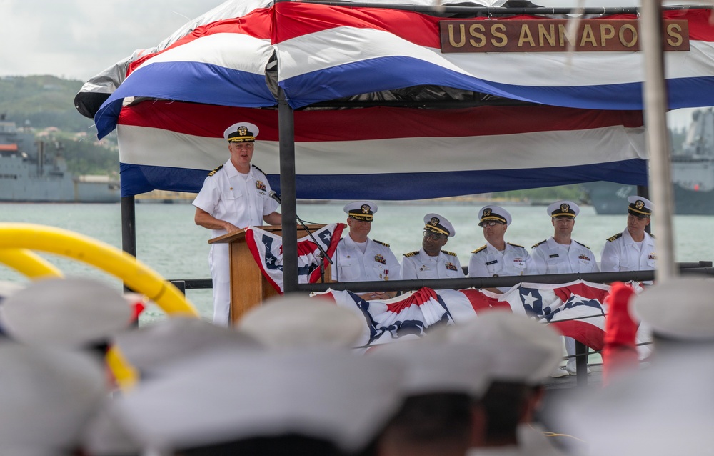 USS Annapolis (SSN 760) holds Change of Command Ceremony