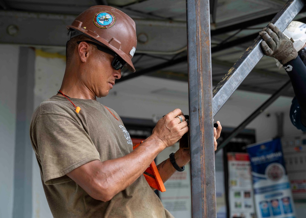 Pacific Partnership 2026 engineering team renovations at Telipok Health Clinic in Kota Kinabalu, Malaysia