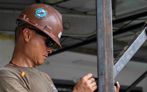 Pacific Partnership 2026 engineering team renovations at Telipok Health Clinic in Kota Kinabalu, Malaysia