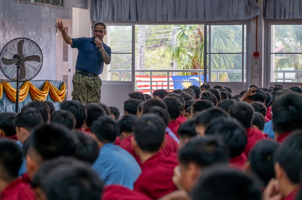 Pacific Partnership 2026 conducts a host nation outreach event at Sekolah Menengah Kebangsaan La Salle in Kota Kinabalu, Malaysia