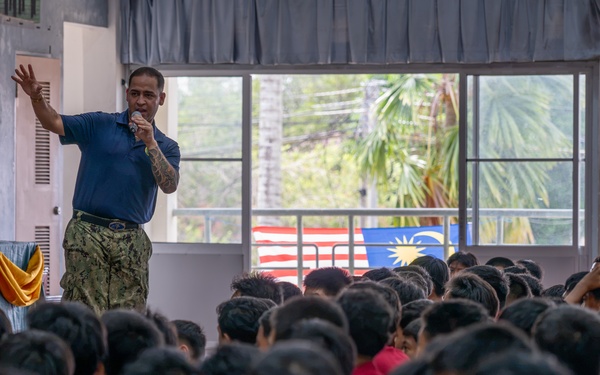 Pacific Partnership 2026 conducts a host nation outreach event at Sekolah Menengah Kebangsaan La Salle in Kota Kinabalu, Malaysia