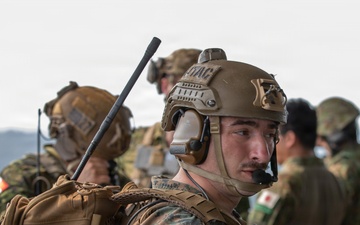U.S. Marine Captain Assits with Coordinating Fire During Apache Live-Fire Exercise