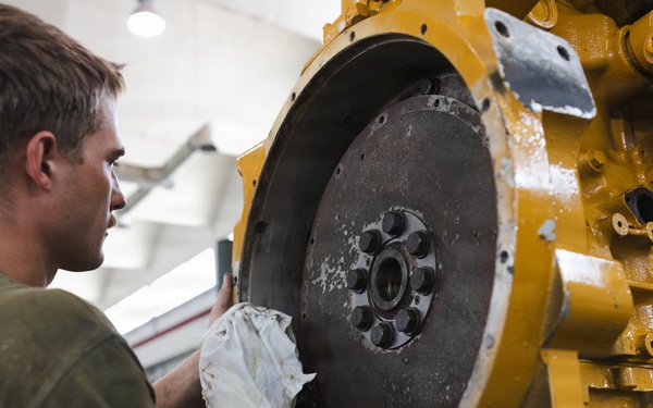 U.S. Marines conduct an RSV engine replacement