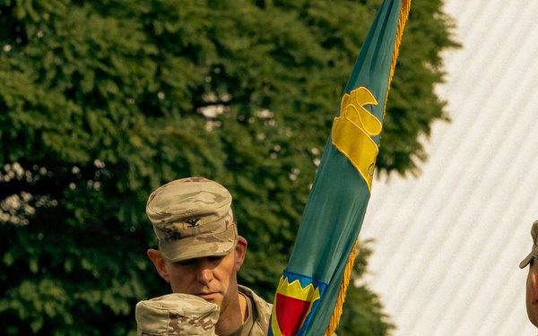 Joint Multinational Readiness Center Change of Command: CJ Kirkpatrick and Adam Latham