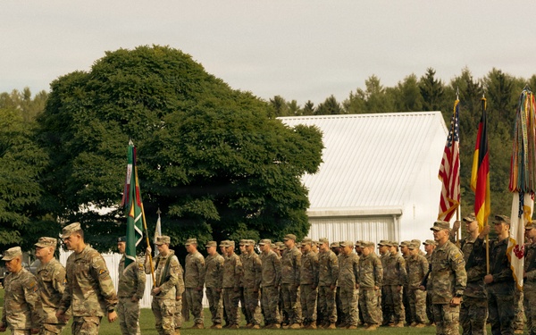 Joint Multinational Readiness Center Change of Command: CJ Kirkpatrick and Adam Latham
