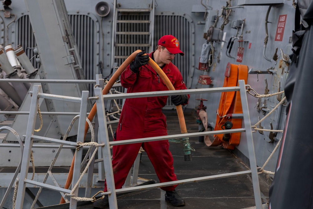 DDG 117 Sweeps Off The Mediterranean Sea Salt As They Enter The Atlantic Ocean