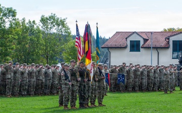 Joint Multinational Readiness Center Change of Command: CJ Kirkpatrick and Adam Latham