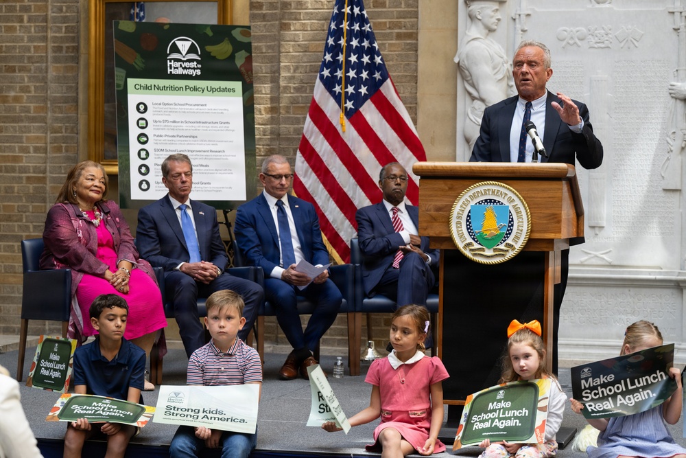 USDA Secretary Brooke Rollins and Secretary Kennedy &amp;quot;Harvest to Hallways&amp;quot; announcement and  press conference, September 24, 2026.