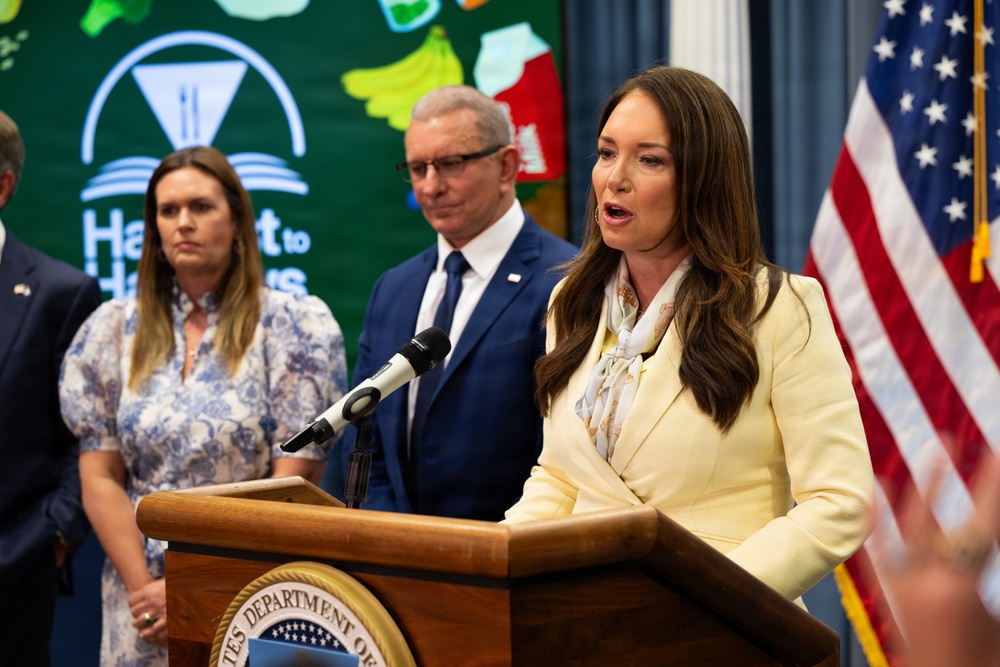 USDA Secretary Brooke Rollins and Secretary Kennedy &amp;quot;Harvest to Hallways&amp;quot; announcement and  press conference, September 24, 2026.
