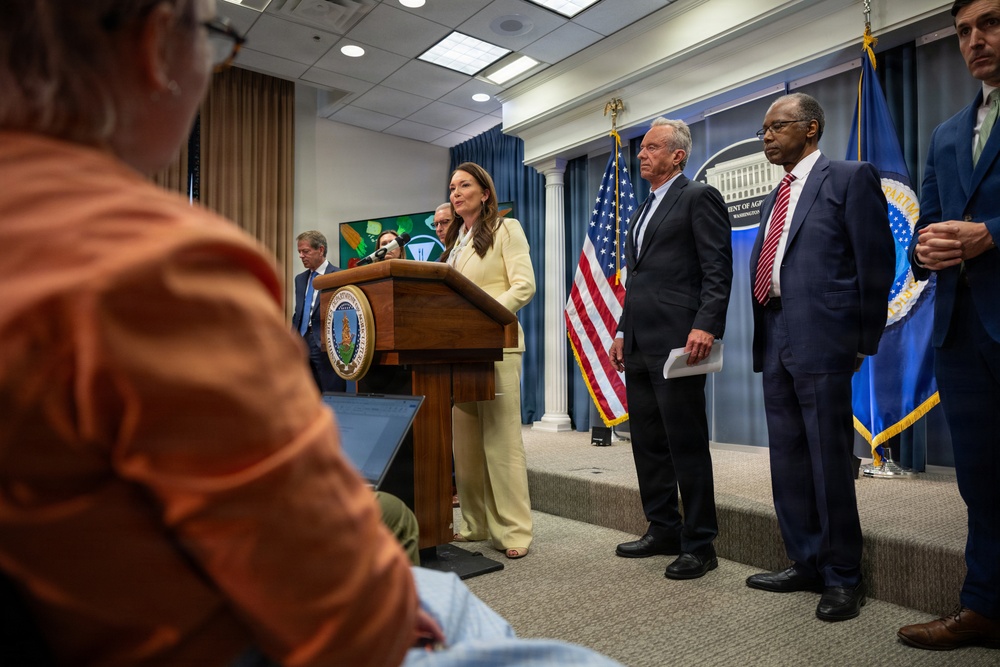 USDA Secretary Brooke Rollins and Secretary Kennedy &amp;quot;Harvest to Hallways&amp;quot; announcement and  press conference, September 24, 2026.