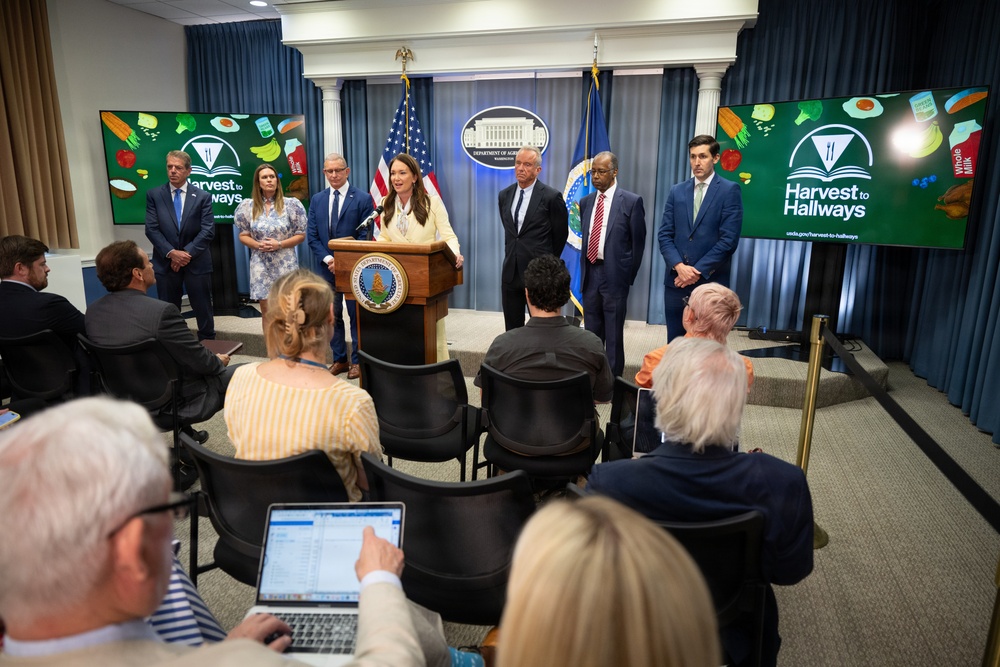 USDA Secretary Brooke Rollins and Secretary Kennedy &amp;quot;Harvest to Hallways&amp;quot; announcement and  press conference, September 24, 2026.