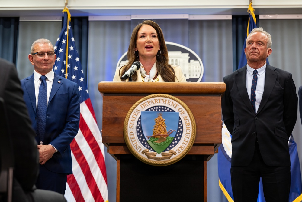 USDA Secretary Brooke Rollins and Secretary Kennedy &amp;quot;Harvest to Hallways&amp;quot; announcement and  press conference, September 24, 2026.