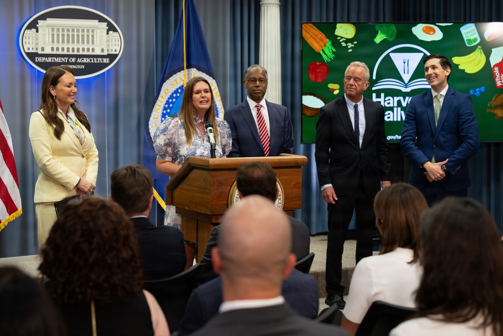 USDA Secretary Brooke Rollins and Secretary Kennedy &amp;quot;Harvest to Hallways&amp;quot; announcement and  press conference, September 24, 2026.