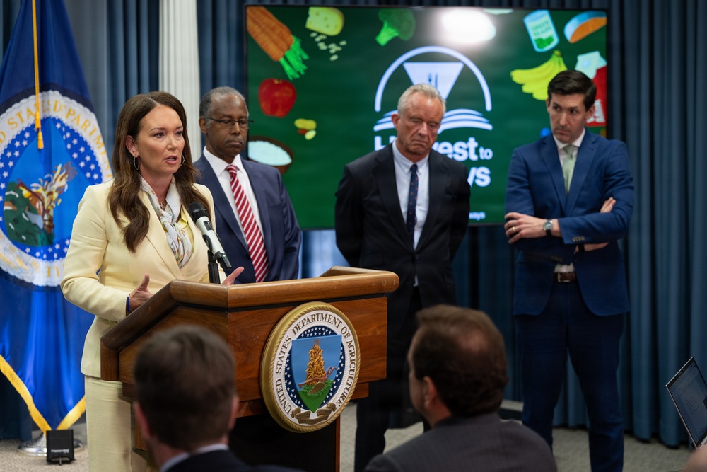 USDA Secretary Brooke Rollins and Secretary Kennedy &amp;quot;Harvest to Hallways&amp;quot; announcement and  press conference, September 24, 2026.
