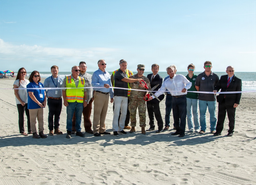 USACE Charleston District and Grand Strand Leaders Cut Ribbon on $72M Beach Renourishment Project