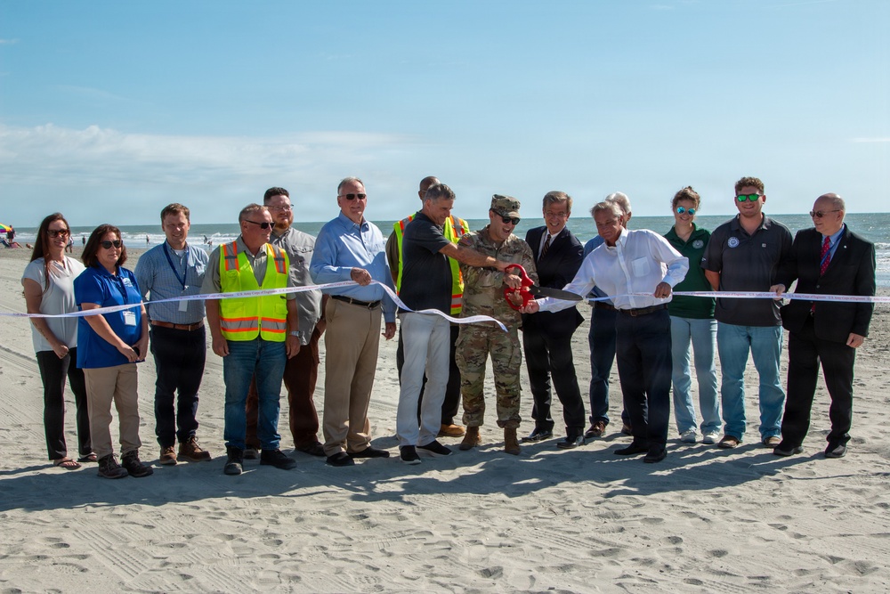 USACE Charleston District and Grand Strand Leaders Cut Ribbon on $72M Beach Renourishment Project