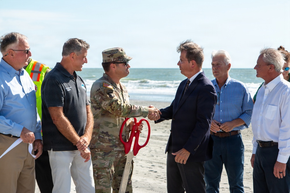 USACE Charleston District and Grand Strand Leaders Cut Ribbon on $72M Beach Renourishment Project