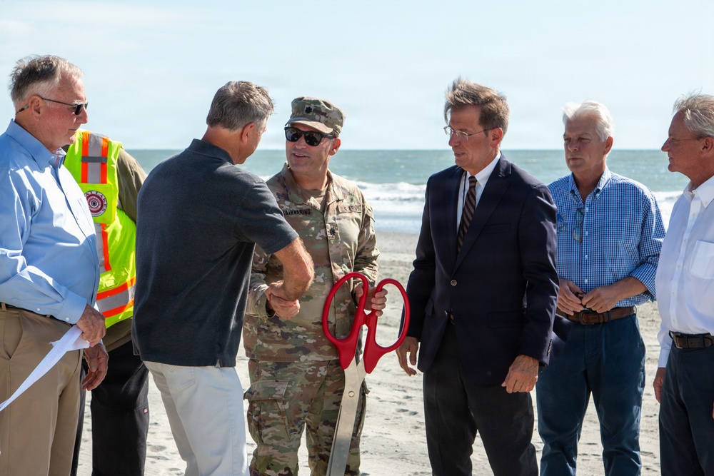 USACE Charleston District and Grand Strand Leaders Cut Ribbon on $72M Beach Renourishment Project