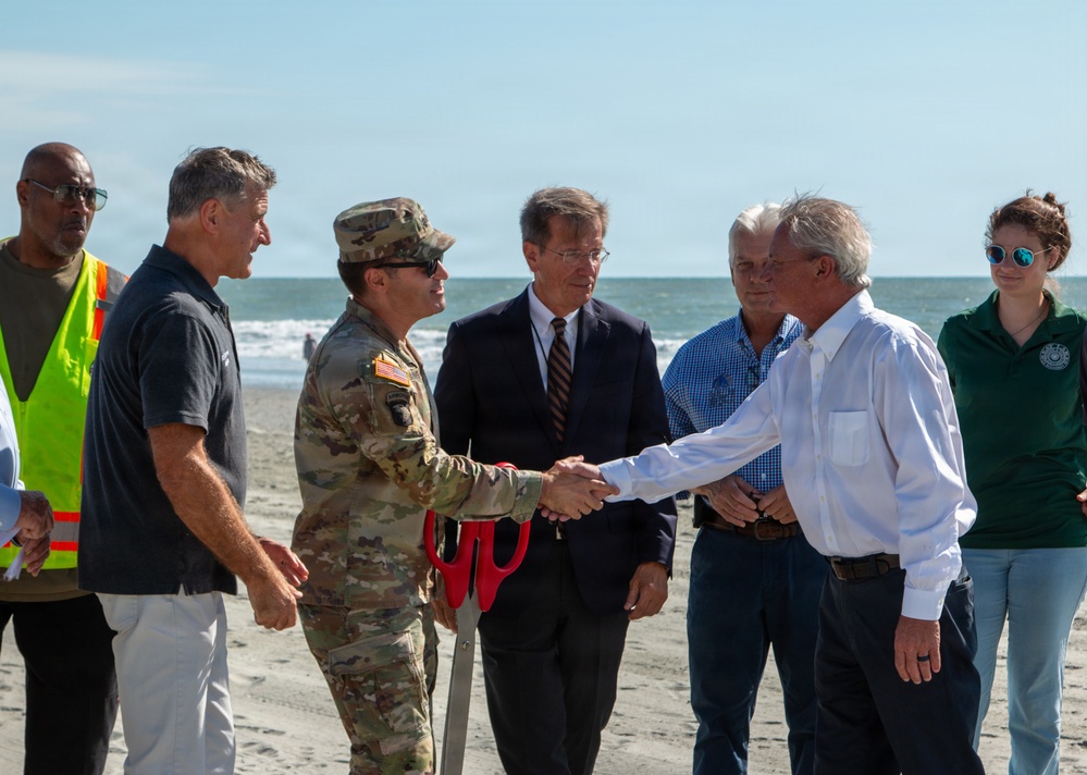 USACE Charleston District and Grand Strand Leaders Cut Ribbon on $72M Beach Renourishment Project