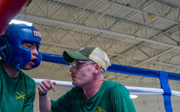 1st Cavalry Division Troopers box head-to-head during Cav Week 105