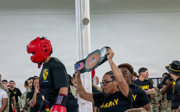 1st Cavalry Division Troopers box head-to-head during Cav Week 105