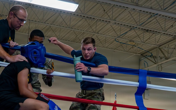 1st Cavalry Division Troopers box head-to-head during Cav Week 105
