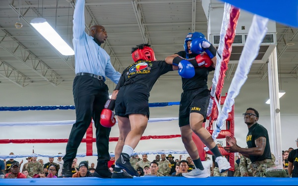 1st Cavalry Division Troopers box head-to-head during Cav Week 105