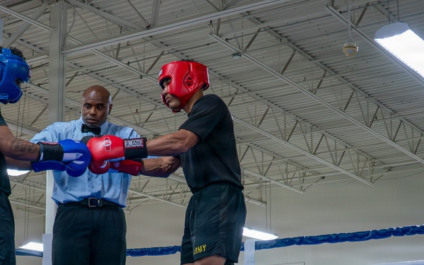 1st Cavalry Division Troopers box head-to-head during Cav Week 105