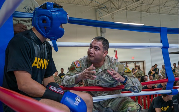 1st Cavalry Division Troopers box head-to-head during Cav Week 105