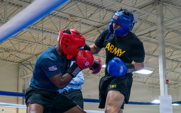 1st Cavalry Division Troopers box head-to-head during Cav Week 105