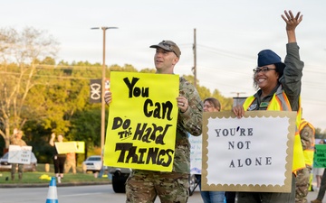 Messages of hope greet Little Rock AFB motorists