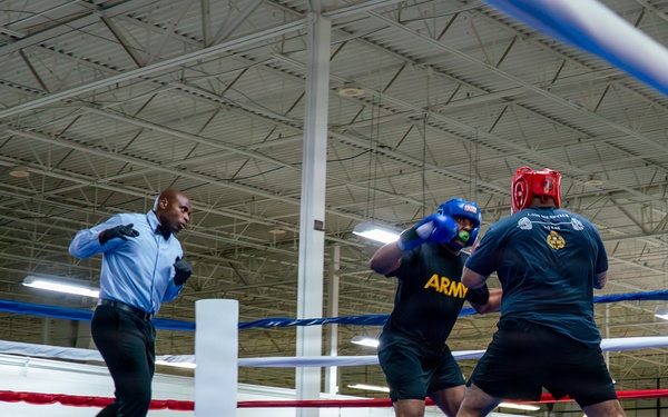 1st Cavalry Division Troopers box head-to-head during Cav Week 105