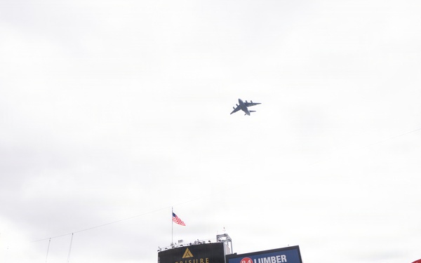 911th Airlift Wing flys over Pitt Panther's season opener