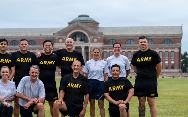 CNGB, SEA Raines Conduct Joint Physical Training With National Guard Members