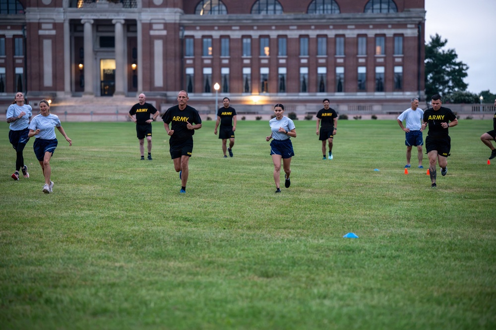 CNGB, SEA Raines Conduct Joint PT With National Guard Members