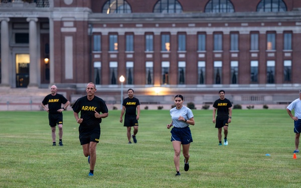 CNGB, SEA Raines Conduct Joint PT With National Guard Members