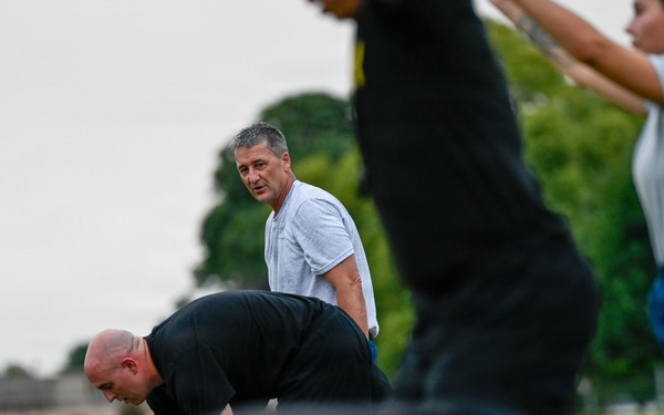 CNGB, SEA Raines Conduct Joint PT With National Guard Members