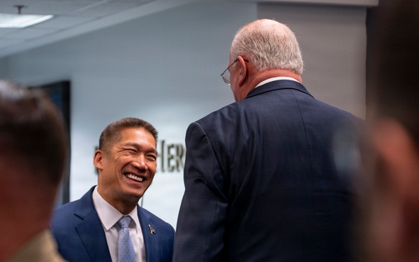 Under Secretary of the Army, Hon. Michael Obadal, hosts the Zachary and Elizabeth Fisher Distinguished Civilian Humanitarian Award Ceremony.