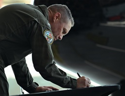 Coast Guard Air Station Sacramento commemorates delivery of the first HC-130j Super Hercules aircraft