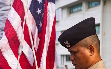 NMRTC Okinawa Commemorates 25th Anniversary of 9/11 Attacks With Morning Colors Ceremony