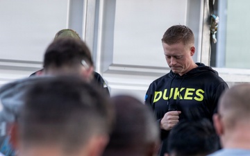 NATO FLF Battle Group-Poland soldiers run a 5K in remembrance of Sept. 11